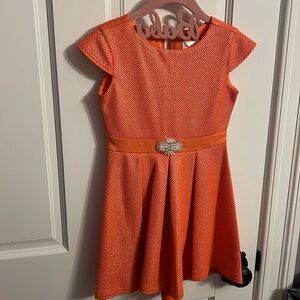 Pumpkin / Silver Shimmer Thread Dress